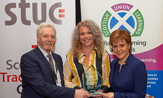 FDA Rep receives STUC lifelong learning award